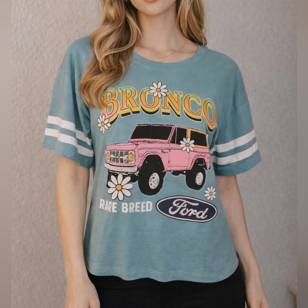 HYBRID APPAREL Ford Graphic Bronco Rare Breed Ring T-Shirt